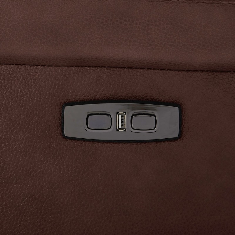 Liberty Furniture Avery Power Reclining Sofa Couch Cognac Leather - Width 88'' x Dept 39'' x Height 41''