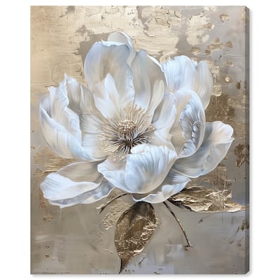 Art Remedy Athenas Flower Gallery Wrapped Floral Fine 1 Piece Canvas Wall Art