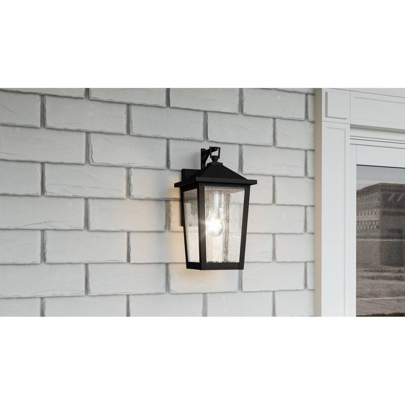 Stoneleigh 1-Light Mottled Black Outdoor Wall Lantern