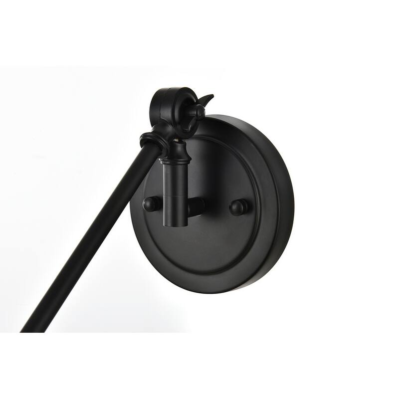 Legend 1 Light Black Swing Arm Wall Sconce - 6