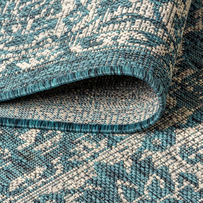 JONATHAN Y Sinjuri Bohemian Textured Weave Floral Indoor/Outdoor Area Rug