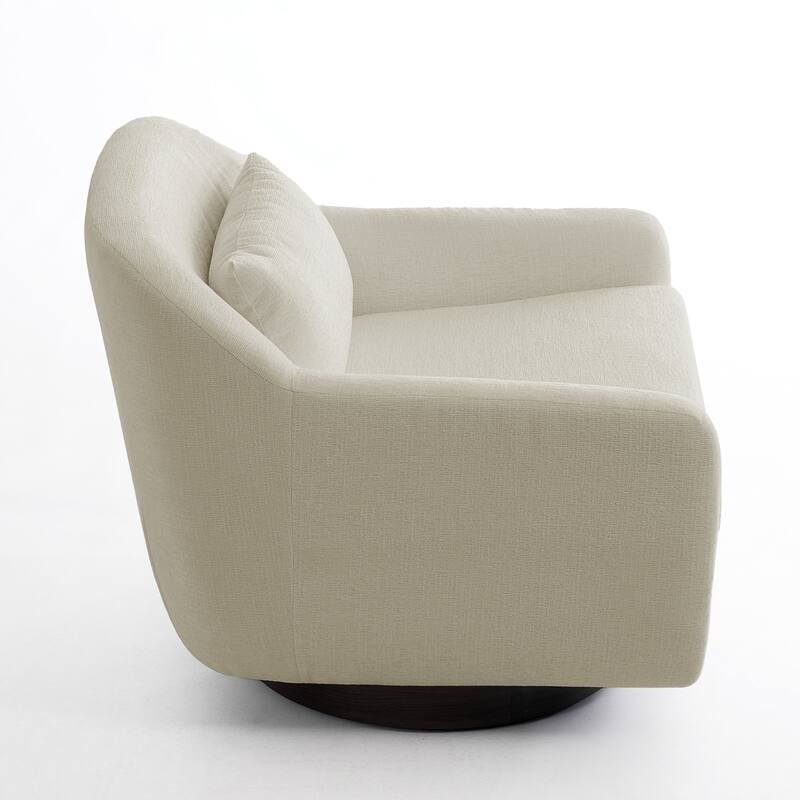 Modern Chenille Swivel Accent Chairs With Pillow