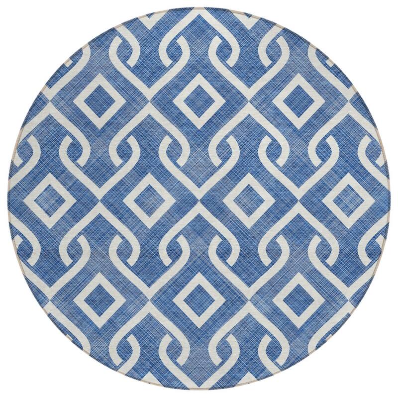 HomeRoots Geometric Transitional Rectangle Outdoor Rug
