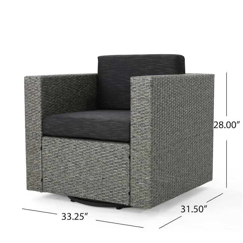 Comfortable and Flexible Outdoor Swivel Patio Chair with Cushions