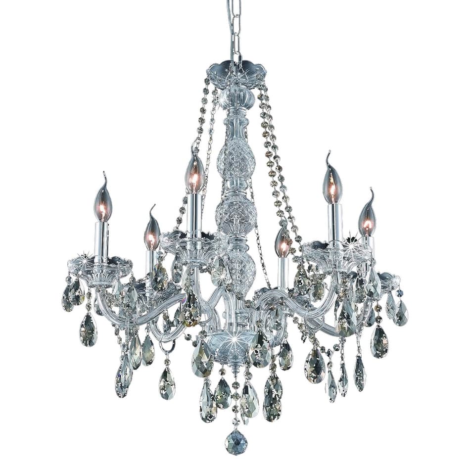 Elegant Lighting 7956D24-GT/RC Verona 6 Light 24" Wide Crystal