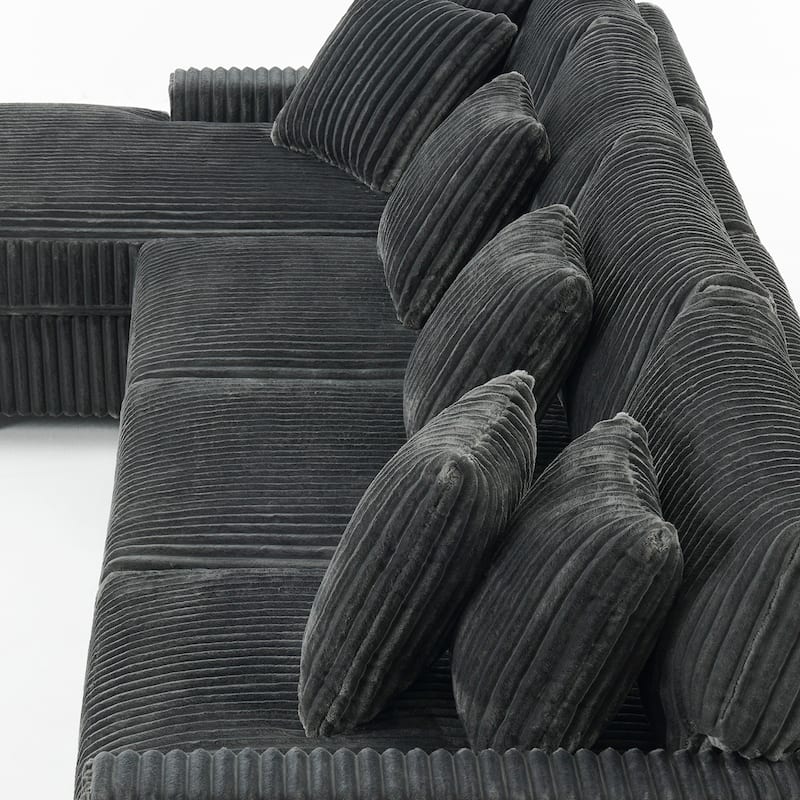 Anne 150" W Oversized Upholstered Modular Sectional Sofa