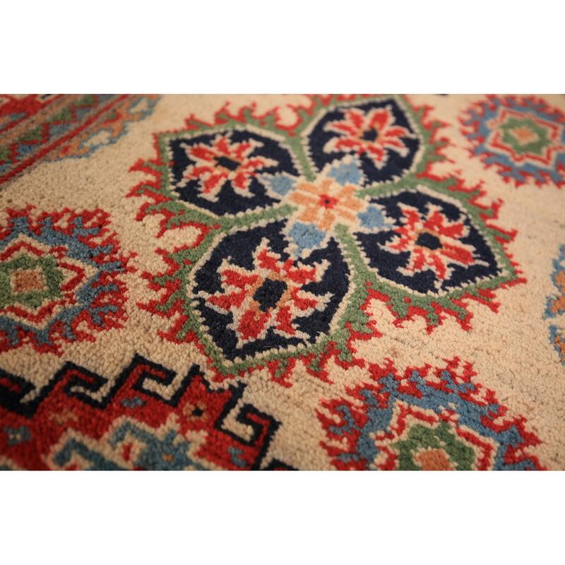Geometric Kazak Oriental Foyer Rug Handmade Traditional Wool Carpet - 2'0" x 3'0"
