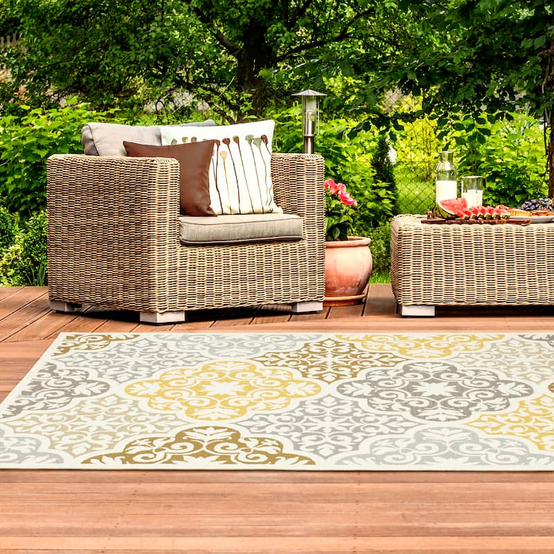 Vista Home Boden Moroccan Ivory/ Grey Indoor/ Outdoor Area Rug