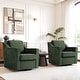 preview thumbnail 37 of 101, Modern Swivel Upholstered Armchair Accent chair Set of 2 CHENILLE GREEN