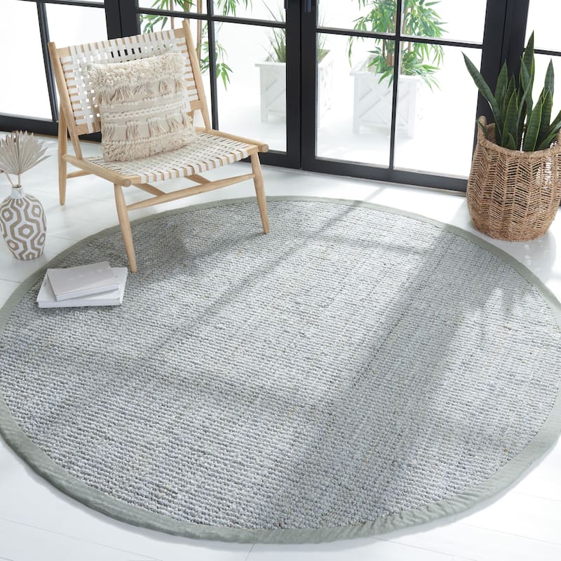 SAFAVIEH Handmade Natural Fiber Bariaa Jute Rug - 5' Round - Grey