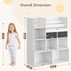 preview thumbnail 2 of 4, 47.8in Kids Bookshelf with Drawers