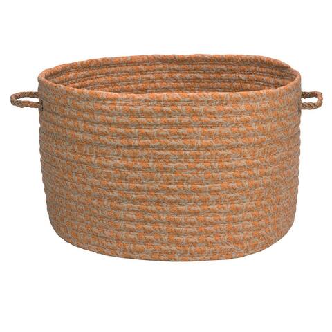 Solid Cotton Blend Fabric Basket
