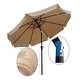 preview thumbnail 11 of 19, 10 ft Patio Umbrella Market Round Umbrella Outdoor Garden Umbrellas with Crank and Push Button Tilt