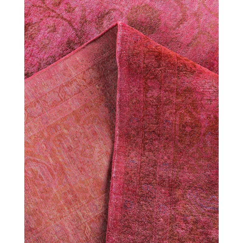 Fine Vibrance One-of-a-Kind Hand-Knotted Area Rug - Pink, 9' 2" x 9' 5" - 9' 2" x 9' 5"