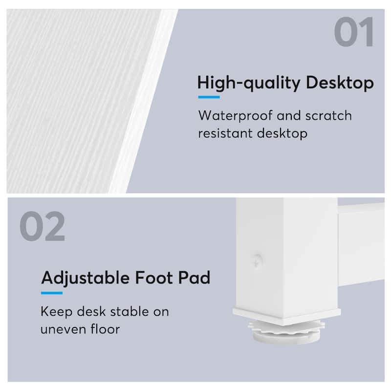 78.8" Extra Long 2 Person Computer Desk with Metal Legs for Home Office Bedroom