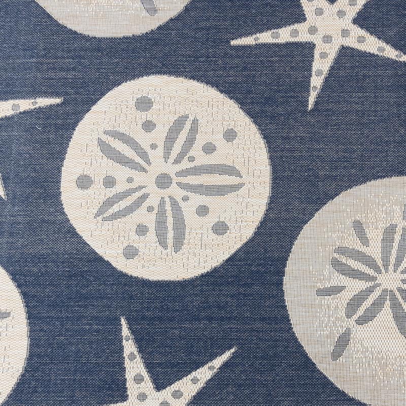 Gertmenian Paseo Starfish Navy Casual Nautical Indoor/ Outdoor Area Rug