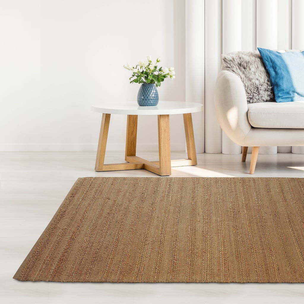 Sevita Nia Abel Farmhouse Striped Hand-Woven Jute Area Rug