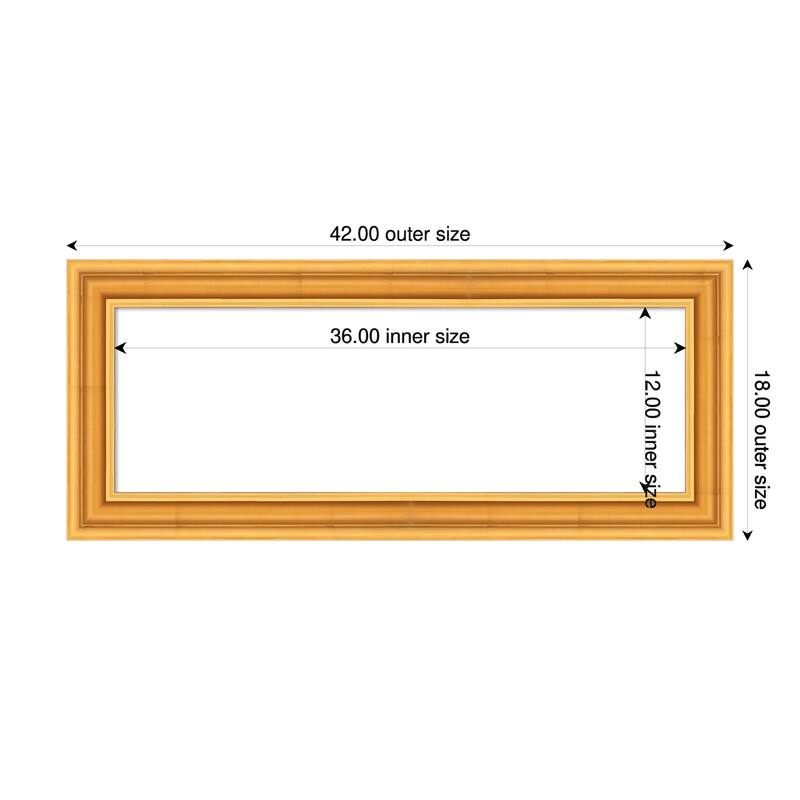 Sierra Framed Dry Erase Magnetic Board - 42 x 18 in - Sierra Gold
