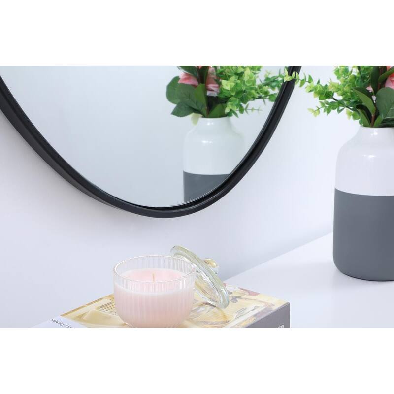 Carson Carrington Labbemala Metal Frame Oval Mirror