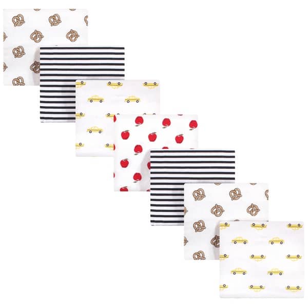 slide 1 of 1, Hudson Baby Infant Cotton Flannel Receiving Blankets Bundle, Nyc, One Size - Nyc - One Size One Size - Nyc