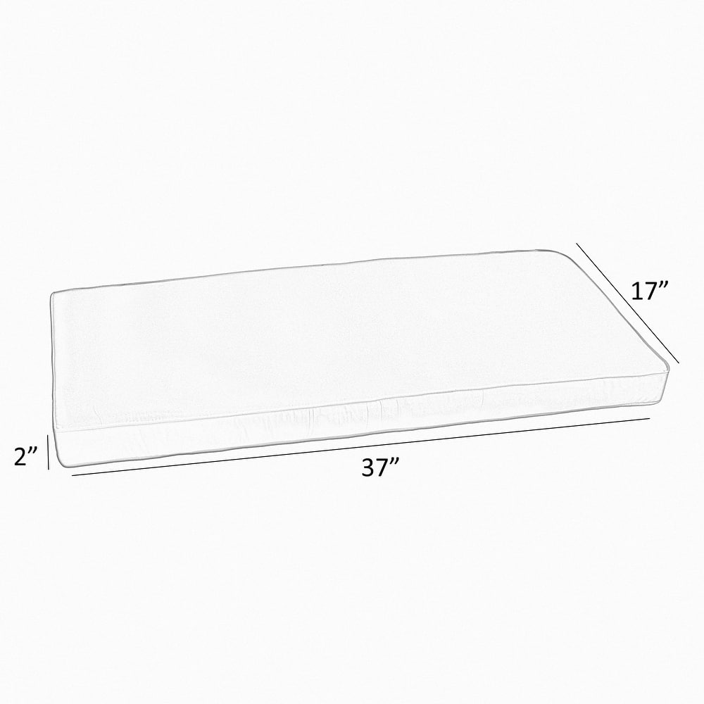 Sunbrella Terra Cotta Indoor/ Outdoor Bench Cushion 37" to 48", Corded