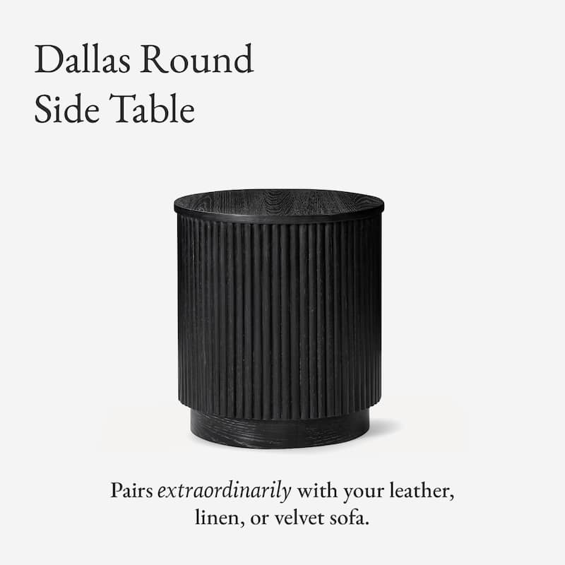 Maven Lane Dallas Round Wooden Side Table