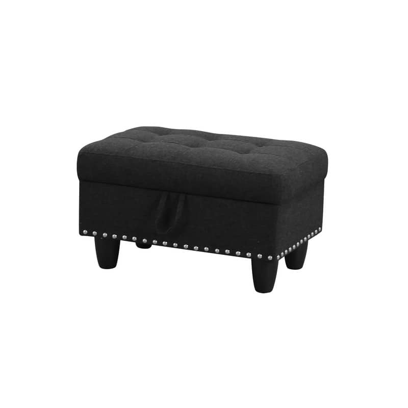 3 Piece Modular Sectional Sofa with Storage Ottoman and Flip Top Table