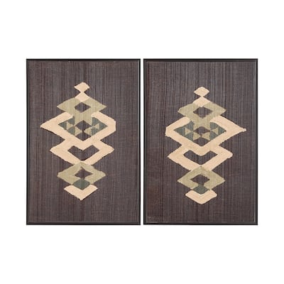 Brown Tapestry VII (Set of 2) Framed Art Print