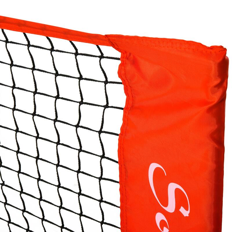 Soozier 23 ft Portable Double Sided Soccer Training Rebounder Trainer Net for Practice with Included Storage Bag, Red