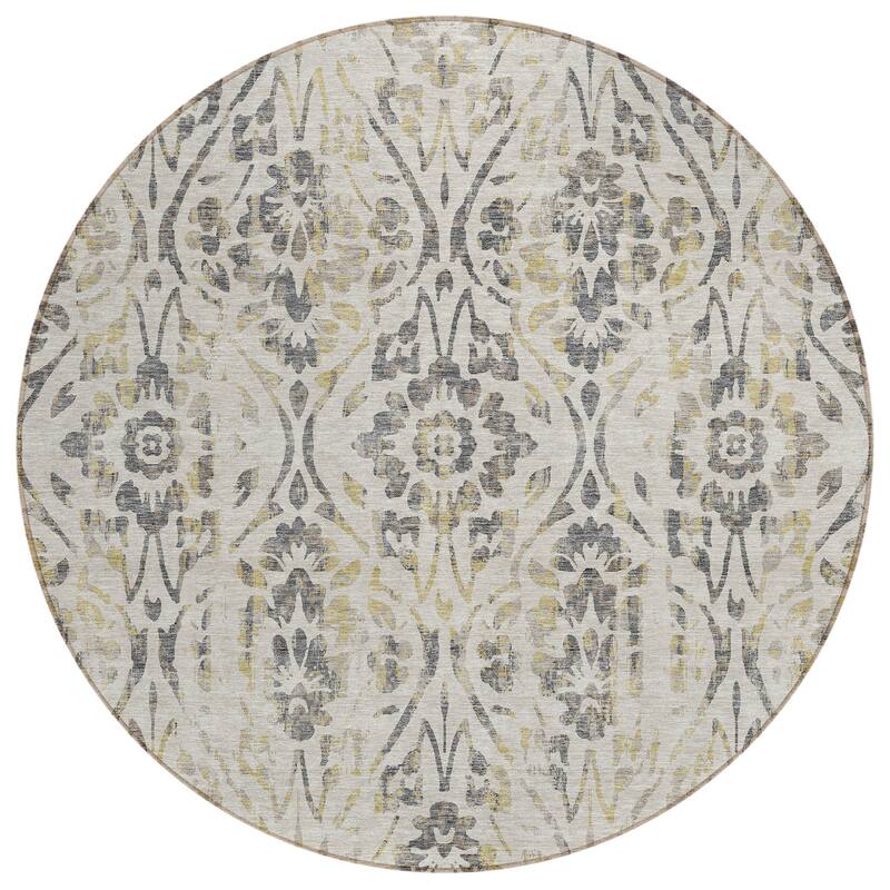Machine Washable Indoor/ Outdoor Chantille Distressed Traditional Rug