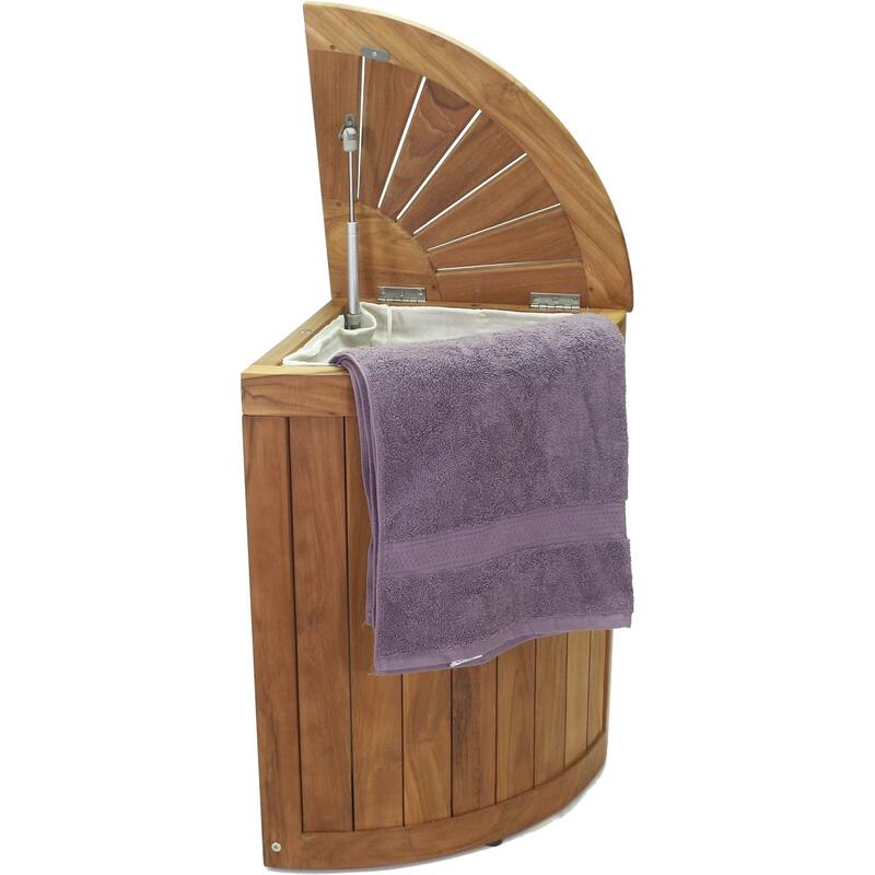 Kai Corner Teak Laundry or Storage Hamper