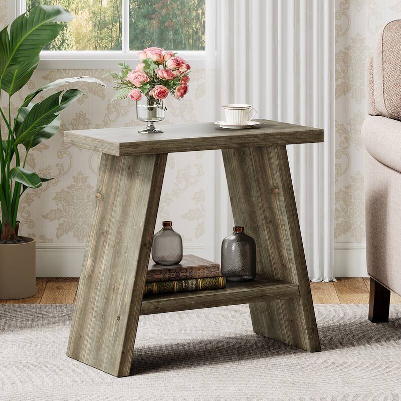 Solid Wood Side/End Table Set of 2