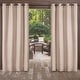 preview thumbnail 1 of 33, ATI Home Delano Indoor/Outdoor Grommet Top Curtain Panel Pair 54X108 - taupe