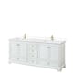 Option White, Gold Trim, White Cultured Marble Top