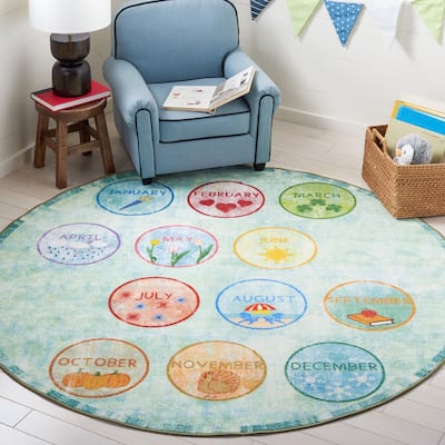 SAFAVIEH Kids Playhouse Machine Washable Slip Resistant Ronna Alphabet