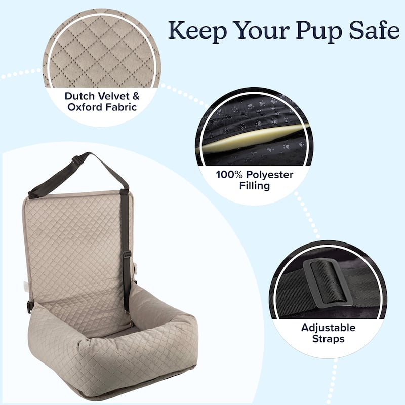 PETMAKER Dog Car Seat for Small to Medium Cats and Dogs up to 44lbs