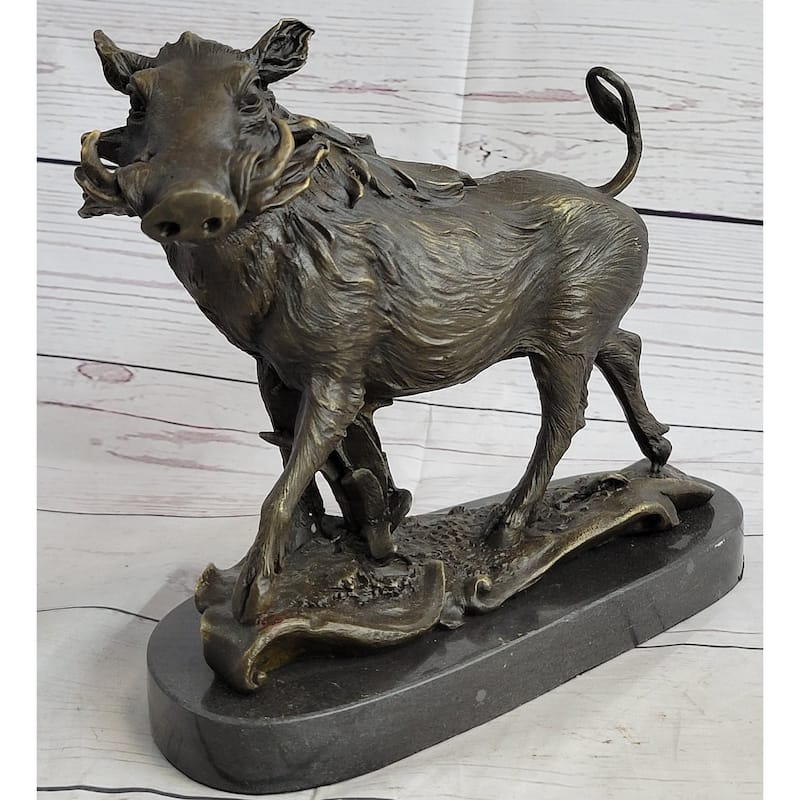 Boar Wild Pig Bronze Statue Sculpture By Barye Figure Farm Animal Lost Wax Decor