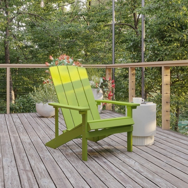 lime green resin adirondack chairs