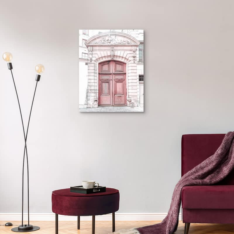 Paris Pink Door by Heather Loriece Canvas Art Print