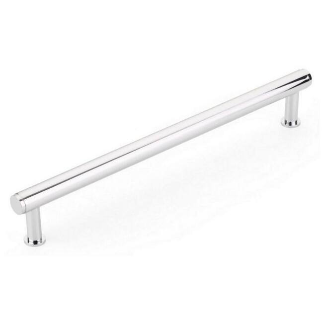 Schaub and Company Pub House 12" Center to Center Smooth Bar Solid - Polished Chrome
