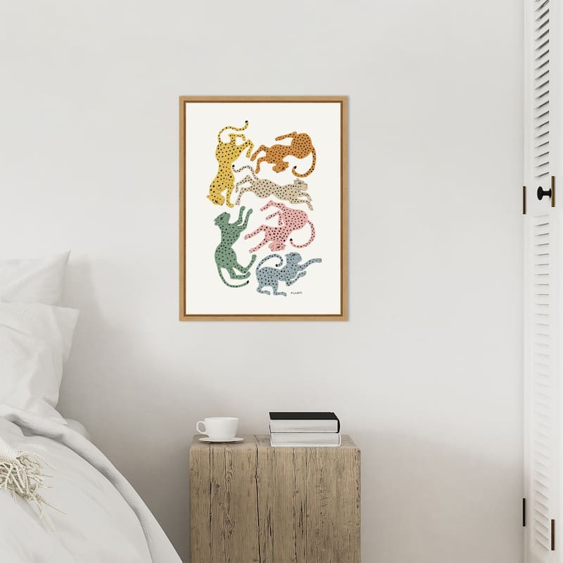 Colorful Cheetahs by Megan Galante Framed Canvas Wall Art