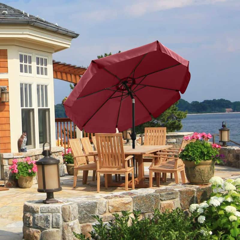 ABCCANOPY 9FT Outdoor Table Market Umbrella Tilt and Crank for Garden