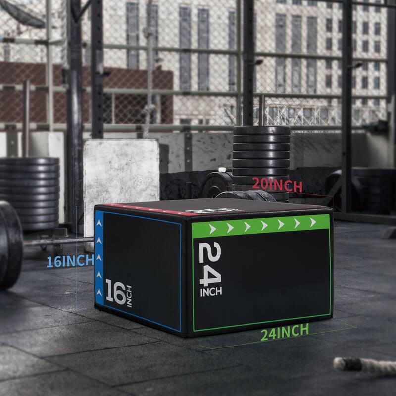 BalanceFrom Fitness 60 Pound Versatile 3-in-1 Plyometric Jumping Exercise Box