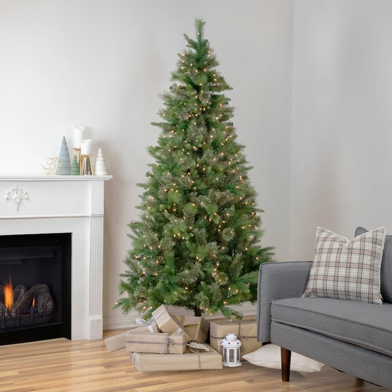 6.5' Kingston Cashmere Pine Artificial Christmas Tree, Clear Lights - 6.5 Foot