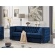 preview thumbnail 4 of 21, Silver Orchid Kovanko Velvet Upholstered Sofa