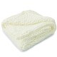 preview thumbnail 14 of 15, Cheer Collection Ultra Plush Chunky Cable Knit Throw Blanket Ivory