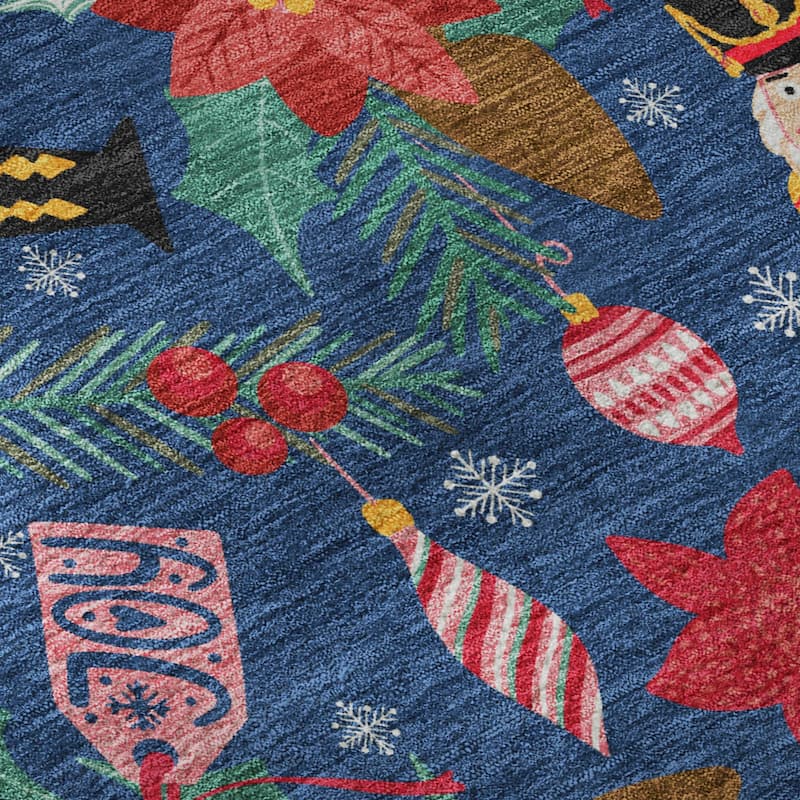 Premium Washable Super Soft Holiday Nutcracker Mayfield Rug