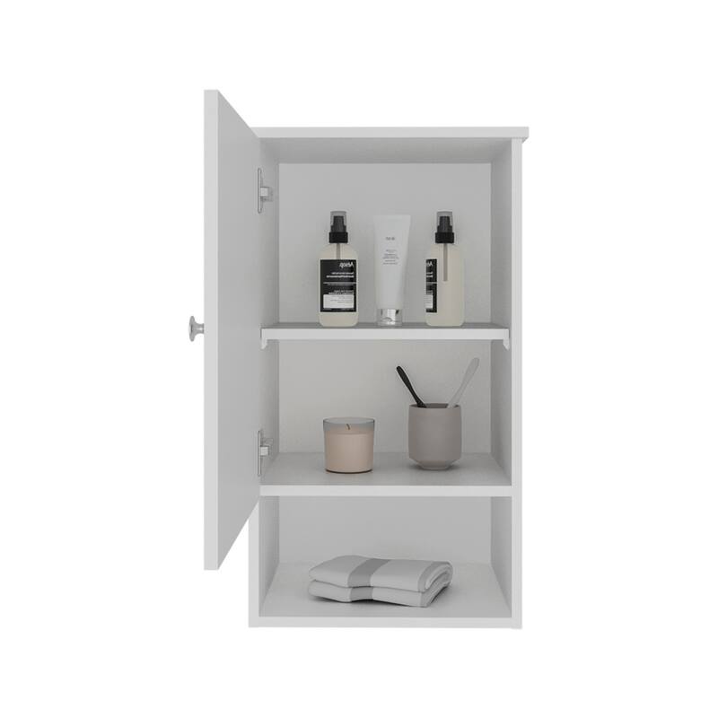 Medicine Cabinet with Single Door, Soft Close System and 3 Storage Shelves, Easy Assembly, Bathroom