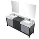 preview thumbnail 93 of 157, Lexora Zilara Bathroom Vanity Complete Set in Black and Grey with Faucet