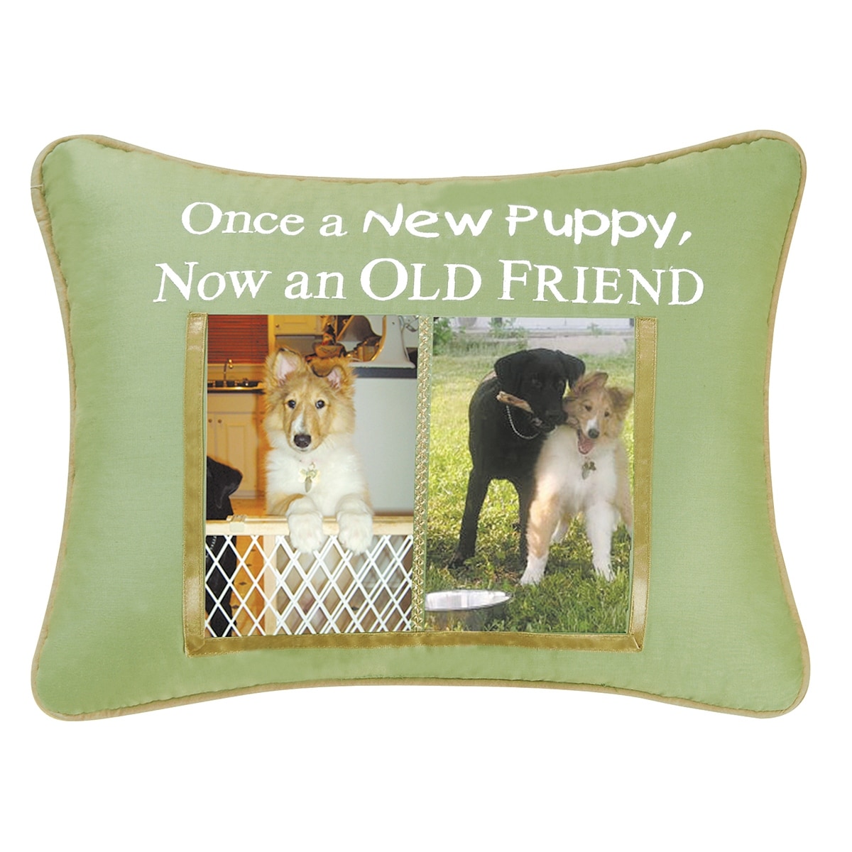 12" x 16" New Puppy Quilted Pillow